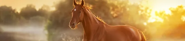 Pferd läuft auf der Weide